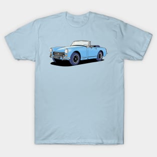 Classic MG Midget sports car in blue T-Shirt